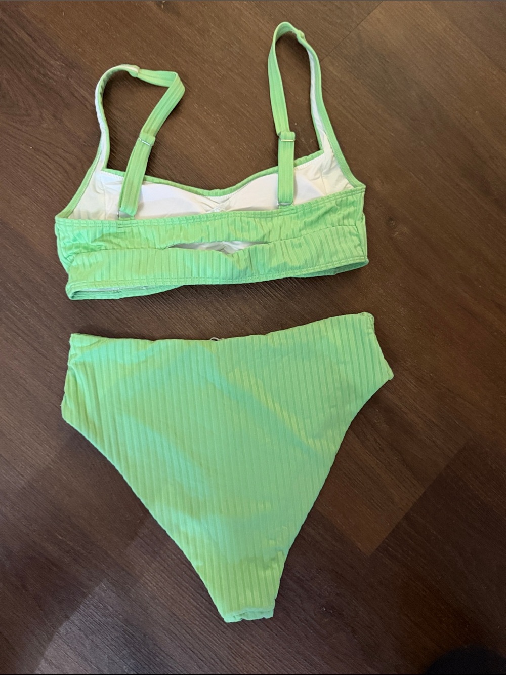 Anrabess Green Ribbed Bikini Set - Picture 4 of 4